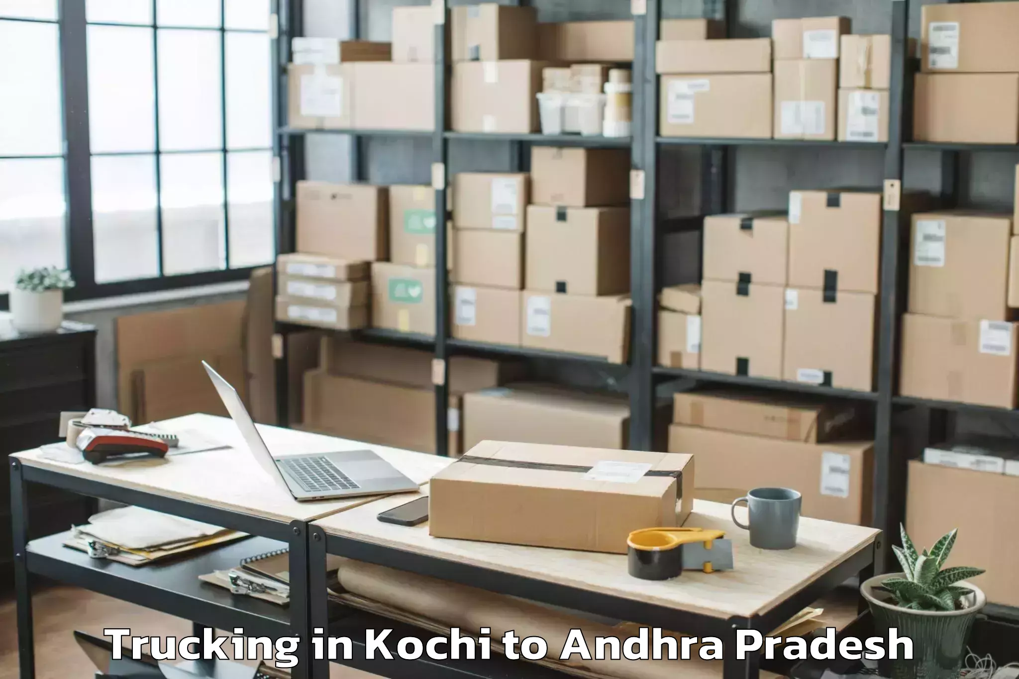 Book Kochi to Chirala Trucking Online